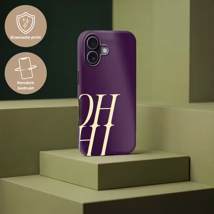 Oh hi - Paars - Cursief Toughcase MagSafe Apple iPhone 17 klein -USP_PrintM_NL