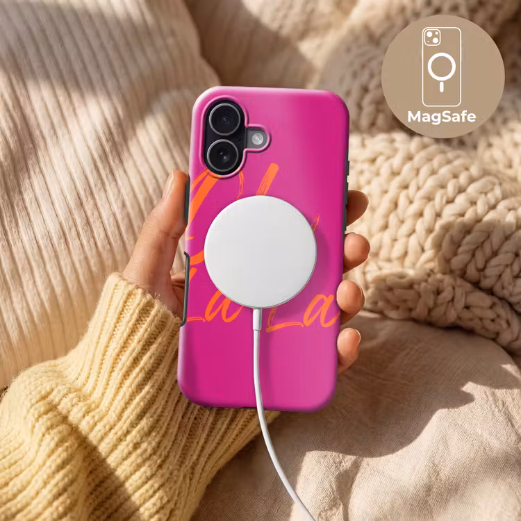Oh la la - Oranje - Roze Toughcase MagSafe Apple iPhone 17 klein -USP_MagsafeV