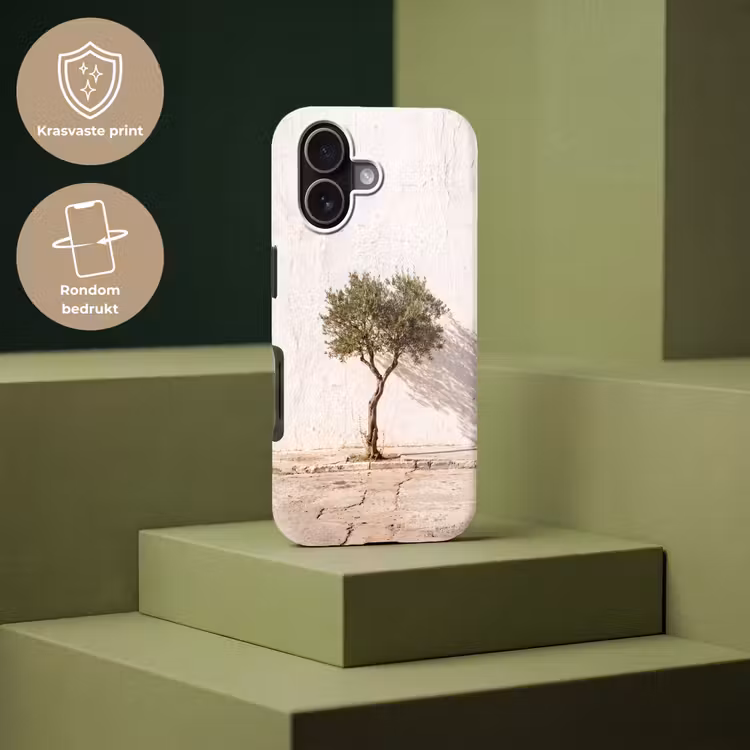 Telefoonhoesje Toughcase - Olijfboom - muur - wit - Olijfboom - muur - wit Toughcase MagSafe Apple iPhone 17 klein