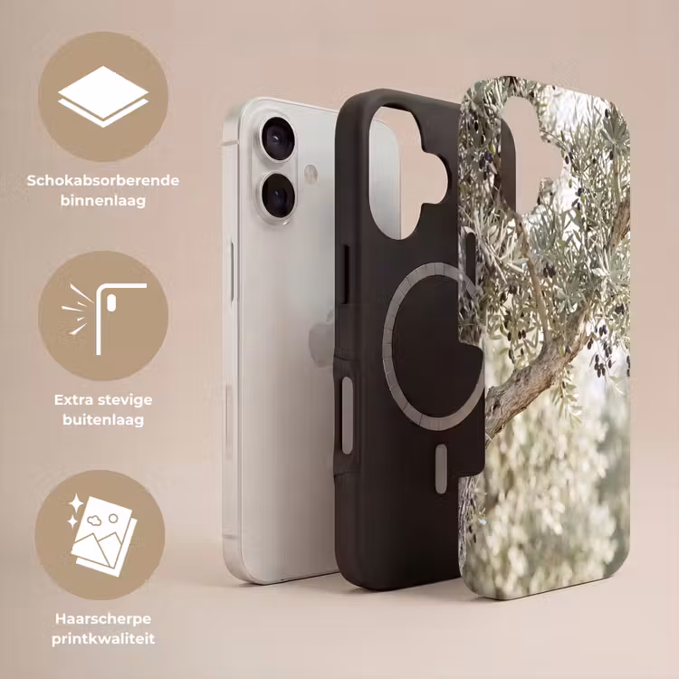 Telefoonhoesje Toughcase - Olijfboom - tak - groen - Olijfboom - tak - groen Toughcase MagSafe Apple iPhone 17 klein