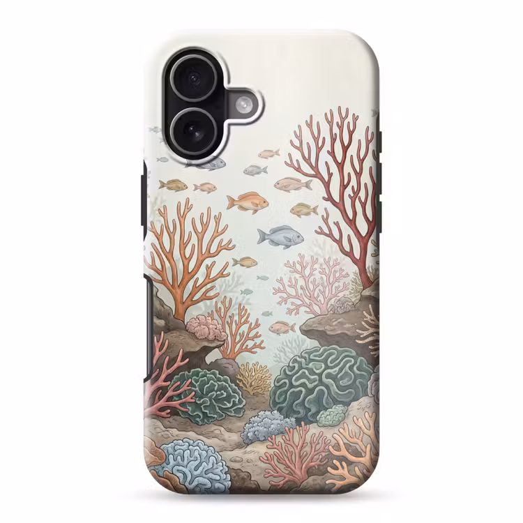 Onderwater - Koraal - Vis - Natuur Toughcase MagSafe Apple iPhone 17 klein -3d