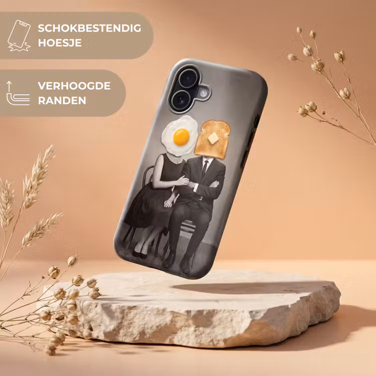 Ontbijt - Koppel - Ei - Brood Toughcase MagSafe Apple iPhone 17 klein -USP_RandenV_NL