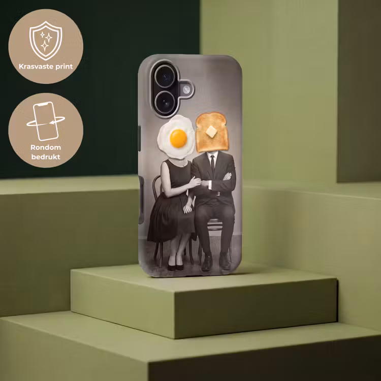 Ontbijt - Koppel - Ei - Brood Toughcase MagSafe Apple iPhone 17 klein -USP_PrintM_NL