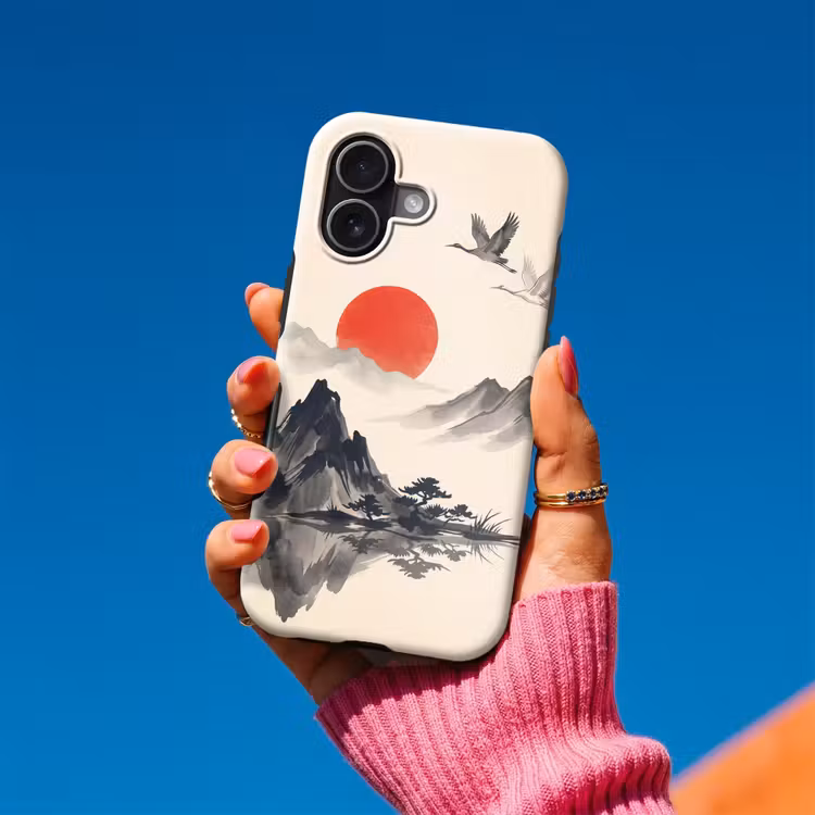 Oosters - Kraanvogels - Landschap Toughcase MagSafe Apple iPhone 17 klein -Sfeer1V