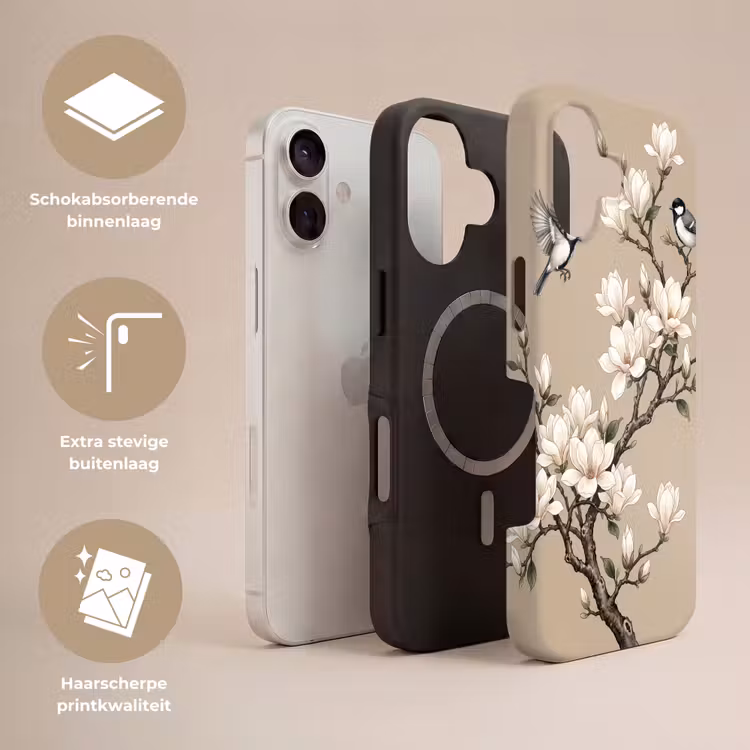 Oosters - Vogels - Beige Toughcase MagSafe Apple iPhone 17 klein -USP_Lagen_NL