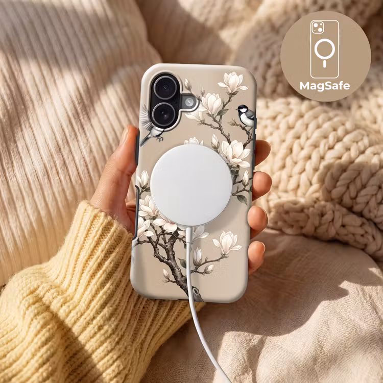 Oosters - Vogels - Beige Toughcase MagSafe Apple iPhone 17 klein -USP_MagsafeV