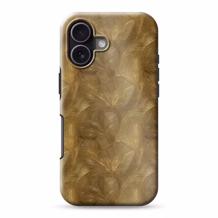 Organisch - Lijnen - Goud Toughcase MagSafe Apple iPhone 17 klein 1017 -3d