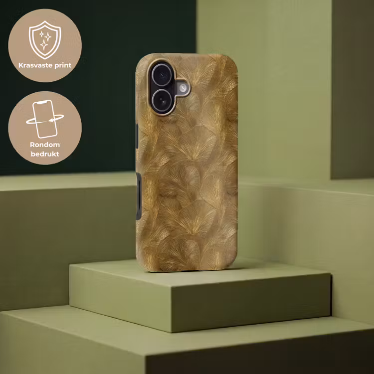 Organisch - Lijnen - Goud Toughcase MagSafe Apple iPhone 17 klein 1017 -USP_PrintM_NL
