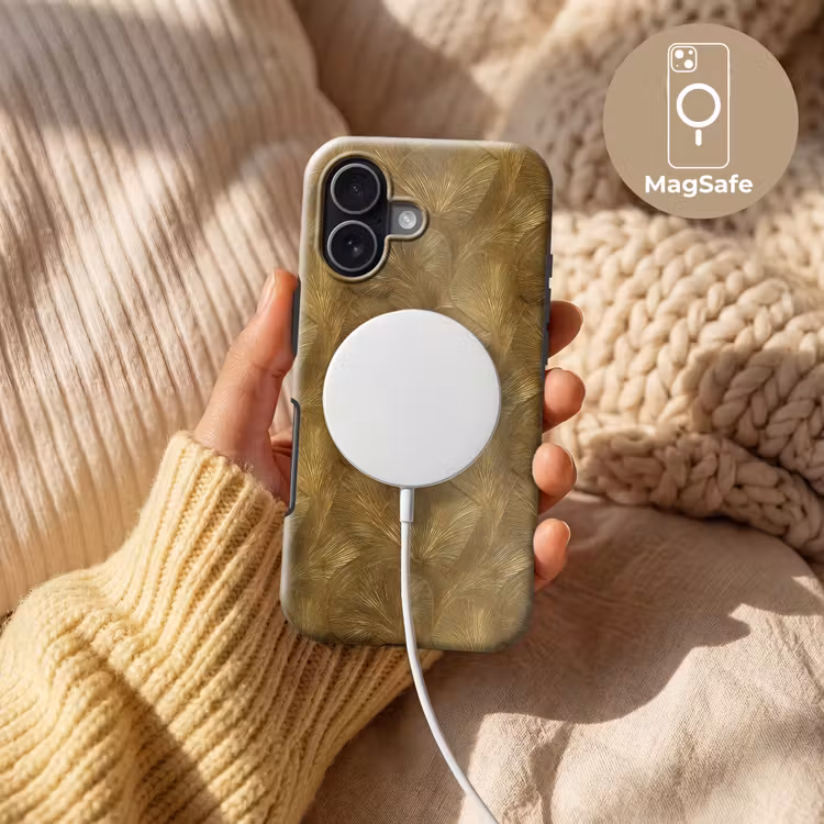 Organisch - Lijnen - Goud Toughcase MagSafe Apple iPhone 17 klein 1017 -USP_MagsafeV