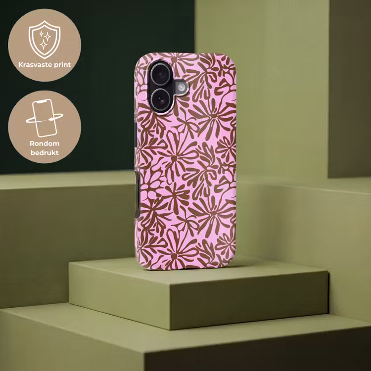 Organisch - Patroon - Roze Toughcase MagSafe Apple iPhone 17 klein 1017 -USP_PrintM_NL