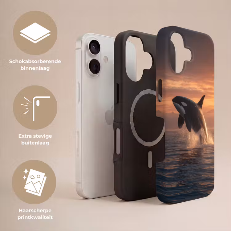 Orka - Zee - Zonsondergang Toughcase MagSafe Apple iPhone 17 klein -USP_Lagen_NL