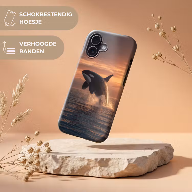 Orka - Zee - Zonsondergang Toughcase MagSafe Apple iPhone 17 klein -USP_RandenV_NL