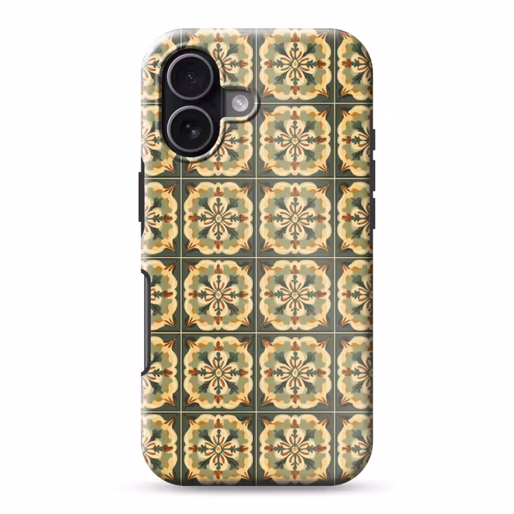 Ornament - Patroon - Groen Toughcase MagSafe Apple iPhone 17 klein 1017 -3d