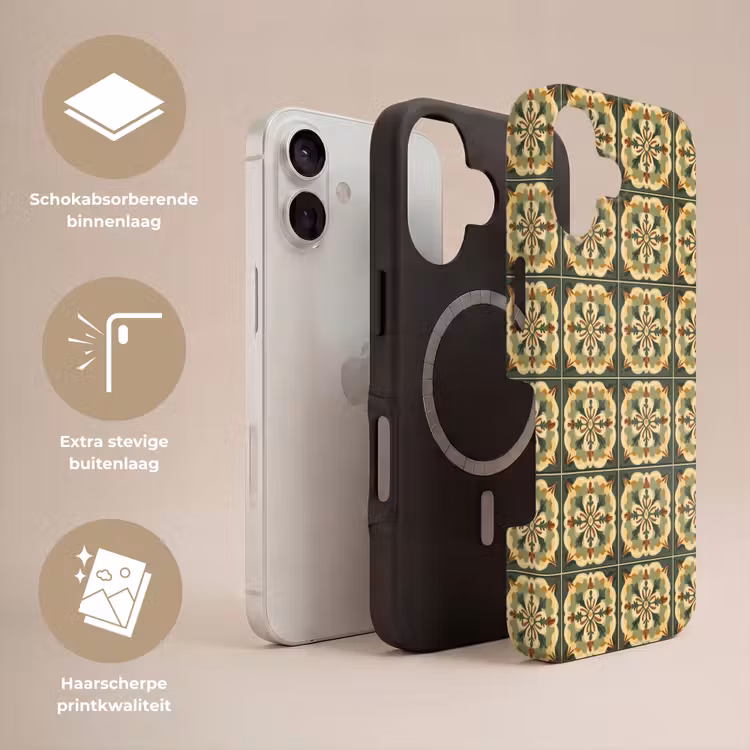 Ornament - Patroon - Groen Toughcase MagSafe Apple iPhone 17 klein 1017 -USP_Lagen_NL