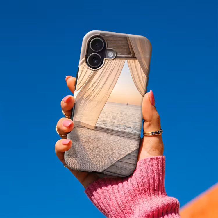 Overkapping - Zee - Zonsondergang - Vakantie - Rust Toughcase MagSafe Apple iPhone 17 klein -Sfeer1V