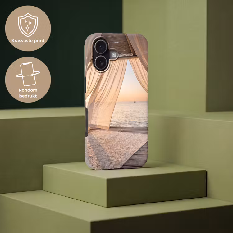Overkapping - Zee - Zonsondergang - Vakantie - Rust Toughcase MagSafe Apple iPhone 17 klein -USP_PrintM_NL