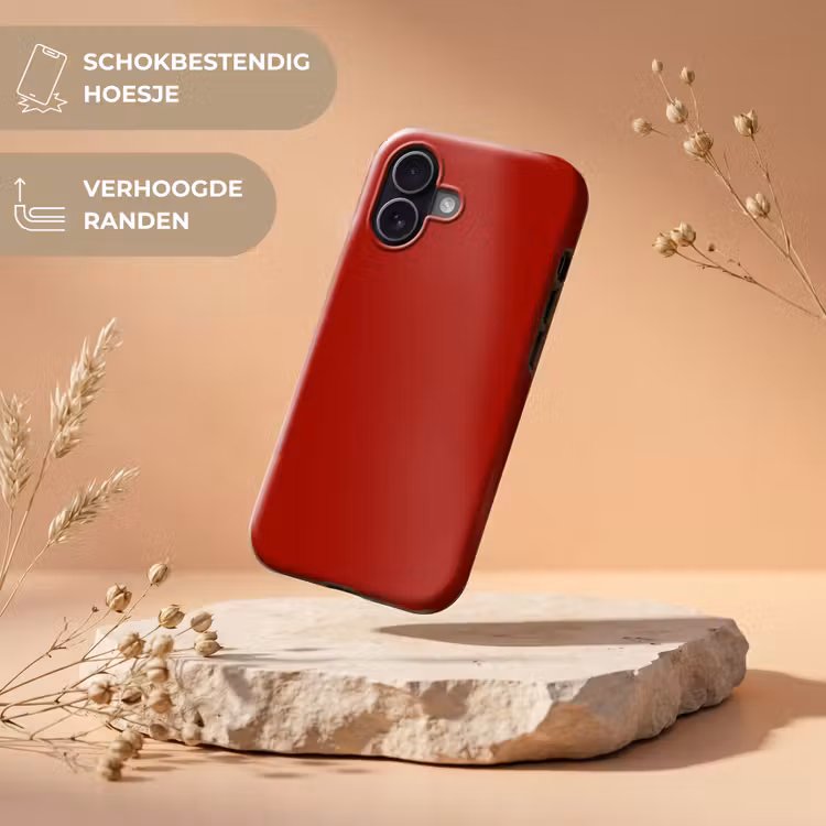Oxblood - Maroon - Rood Toughcase MagSafe Apple iPhone 17 klein 1017 -USP_RandenV_NL