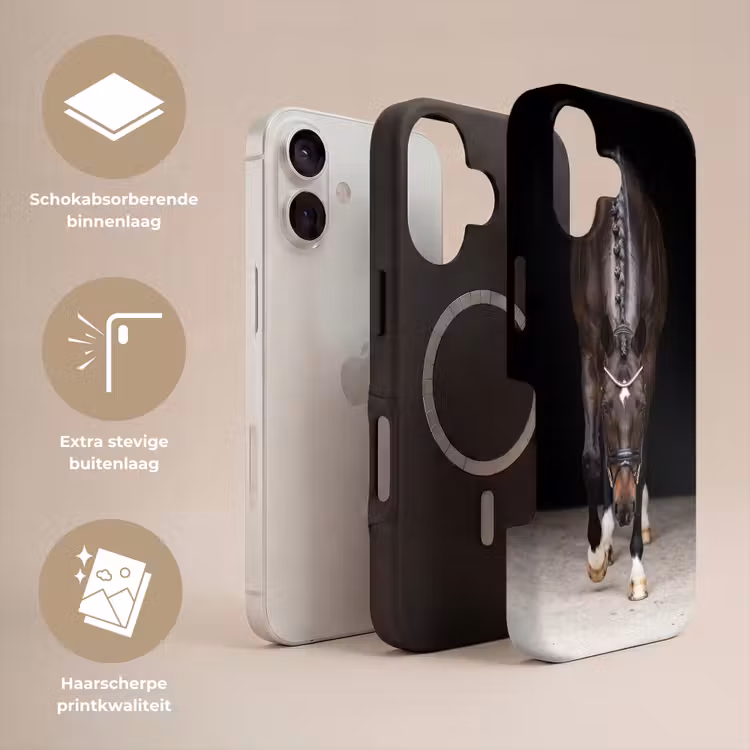 Paard - Modern - Portret Toughcase MagSafe Apple iPhone 17 klein -USP_Lagen_NL