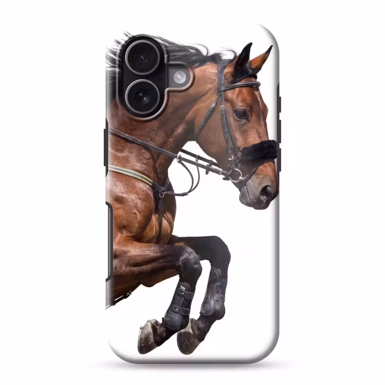 Paard - Springen - Modern Toughcase MagSafe Apple iPhone 17 klein -3d