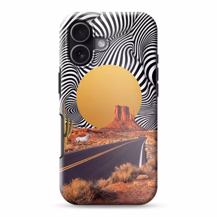 Telefoonhoesje Toughcase - Paard - Woestijn - Natuur - Paard - Woestijn - Natuur Toughcase MagSafe Apple iPhone 17 klein