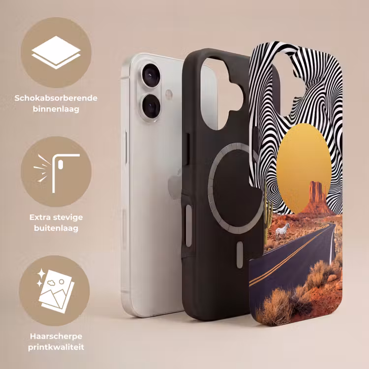 Telefoonhoesje Toughcase - Paard - Woestijn - Natuur - Paard - Woestijn - Natuur Toughcase MagSafe Apple iPhone 17 klein