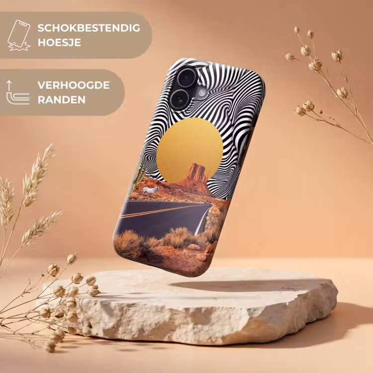 Telefoonhoesje Toughcase - Paard - Woestijn - Natuur - Paard - Woestijn - Natuur Toughcase MagSafe Apple iPhone 17 klein