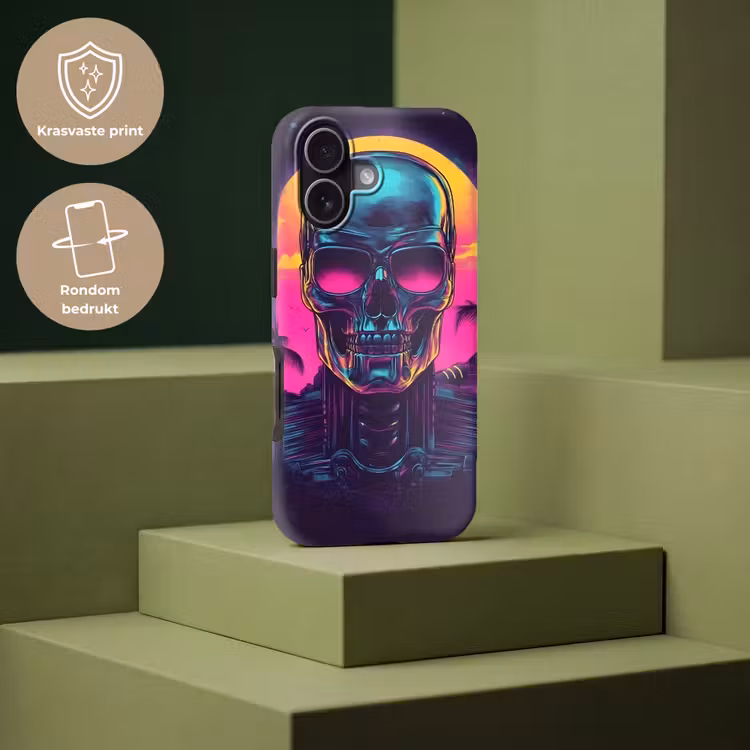 Palmbomen - Hoofd - Metallic - Zonsondergang Toughcase MagSafe Apple iPhone 17 klein -USP_PrintM_NL