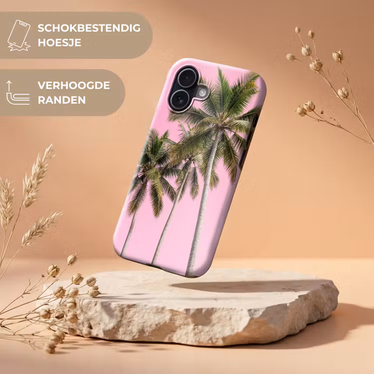Palmboom - Tropisch - Pink Toughcase MagSafe Apple iPhone 17 klein -USP_RandenV_NL