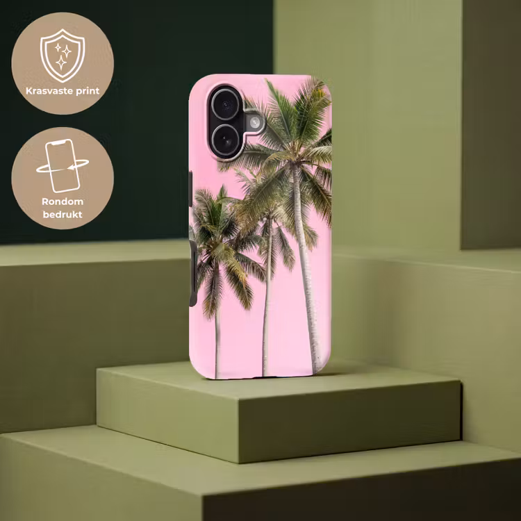 Palmboom - Tropisch - Pink Toughcase MagSafe Apple iPhone 17 klein -USP_PrintM_NL