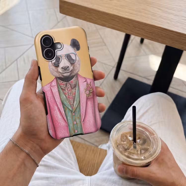 Panda - Pak - Zonnebril - Blauw Toughcase MagSafe Apple iPhone 17 klein -Sfeer1M