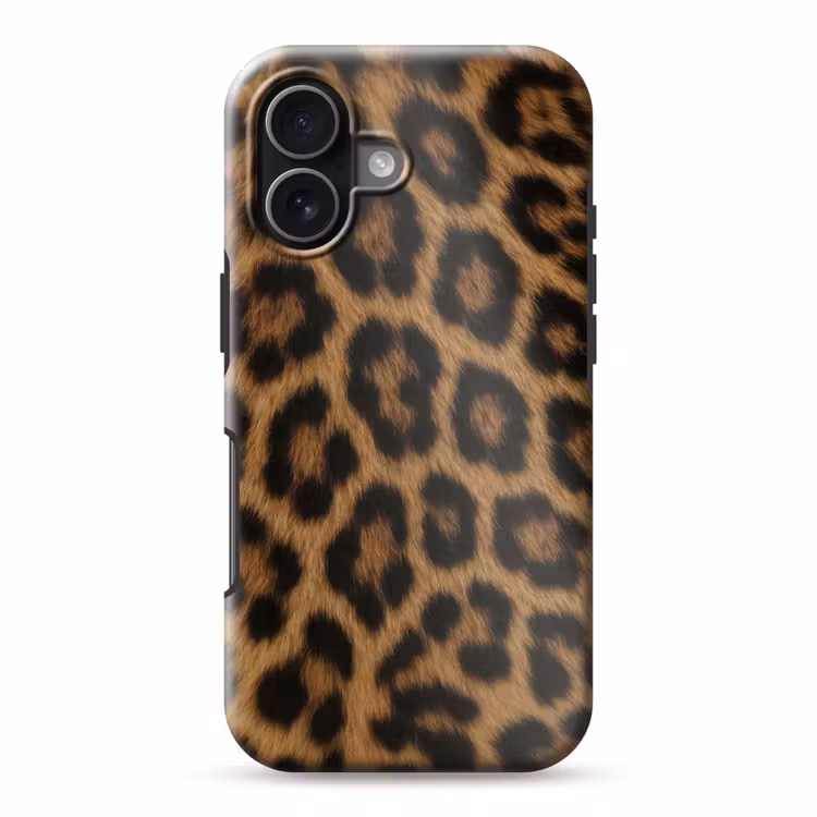 Pantervacht - Realistisch - Bruin Toughcase MagSafe Apple iPhone 17 klein -3d