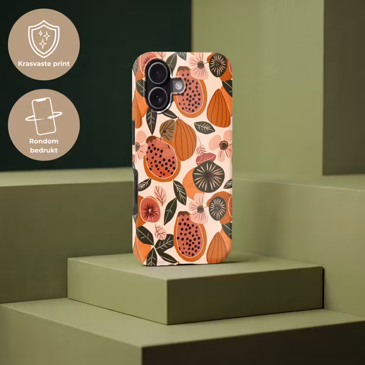 Papaja - Bloesem - Oranje Toughcase MagSafe Apple iPhone 17 klein 1017 -USP_PrintM_NL