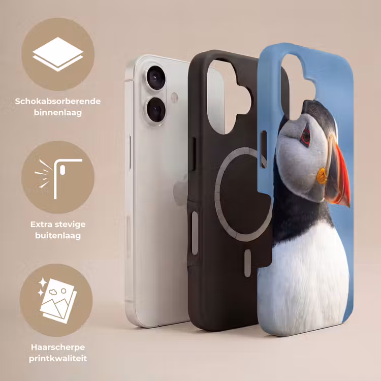 Papegaaiduiker - Portret - Natuur Toughcase MagSafe Apple iPhone 17 klein -USP_Lagen_NL