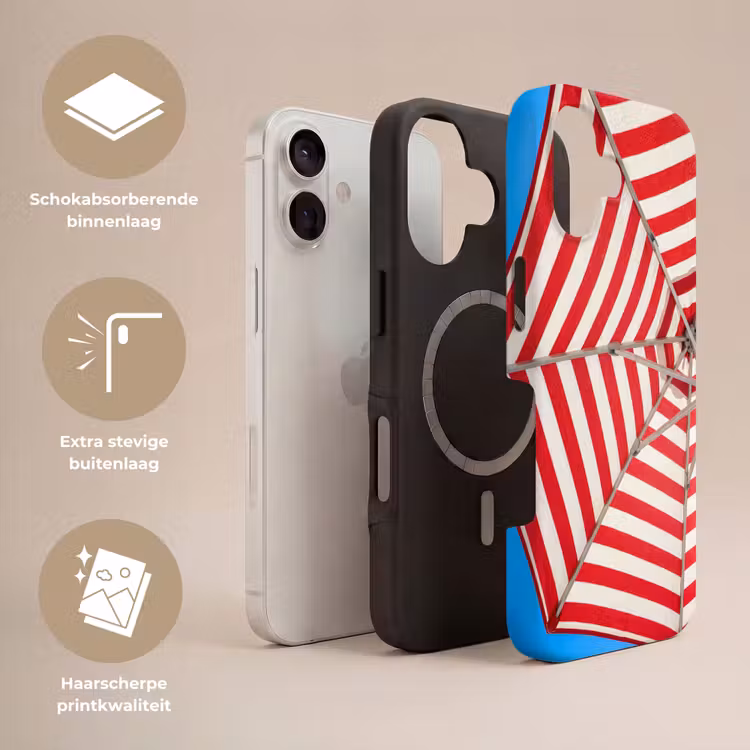 Parasol - Strepen - Zomer - Rood - Blauw Toughcase MagSafe Apple iPhone 17 klein -USP_Lagen_NL