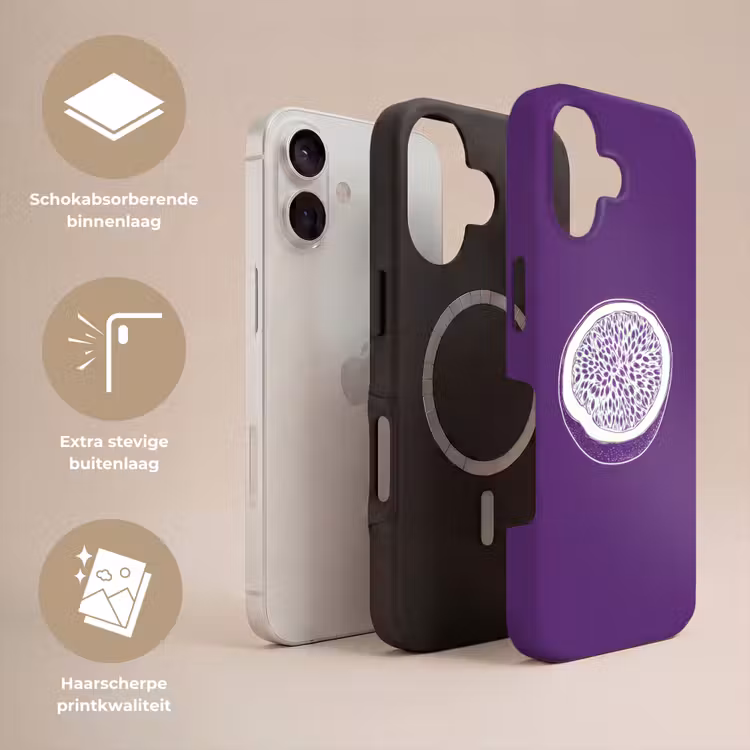 Passievrucht - Zaadjes - Paars - Minimalistisch Toughcase MagSafe Apple iPhone 17 klein -USP_Lagen_NL