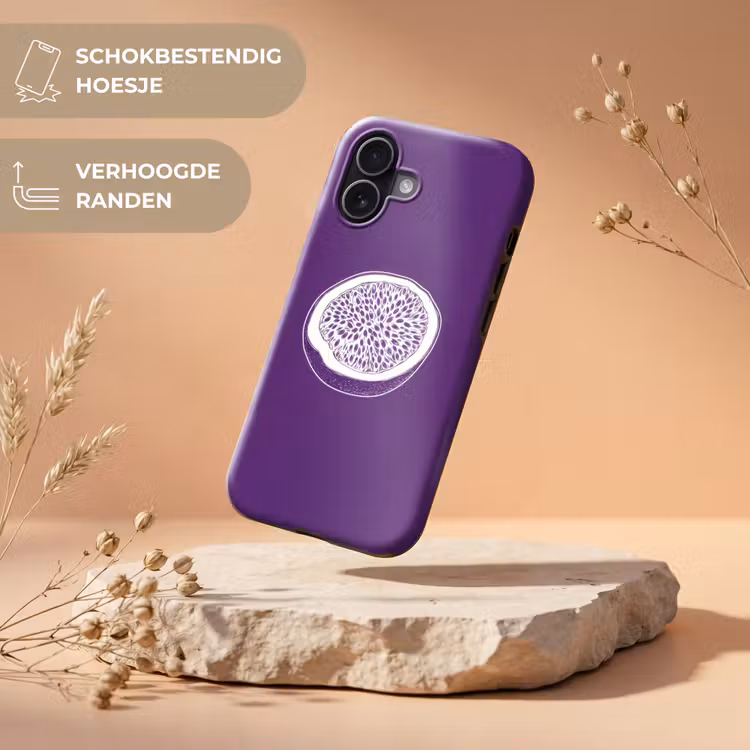 Passievrucht - Zaadjes - Paars - Minimalistisch Toughcase MagSafe Apple iPhone 17 klein -USP_RandenV_NL