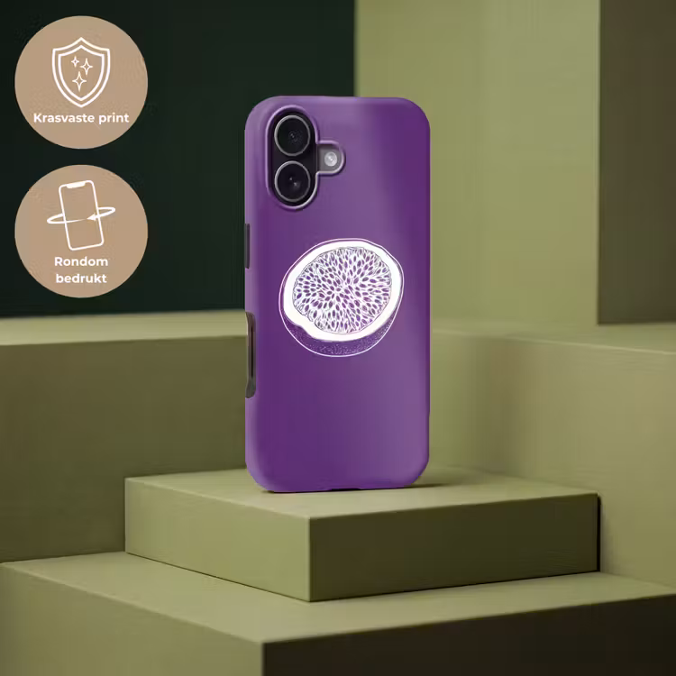Passievrucht - Zaadjes - Paars - Minimalistisch Toughcase MagSafe Apple iPhone 17 klein -USP_PrintM_NL