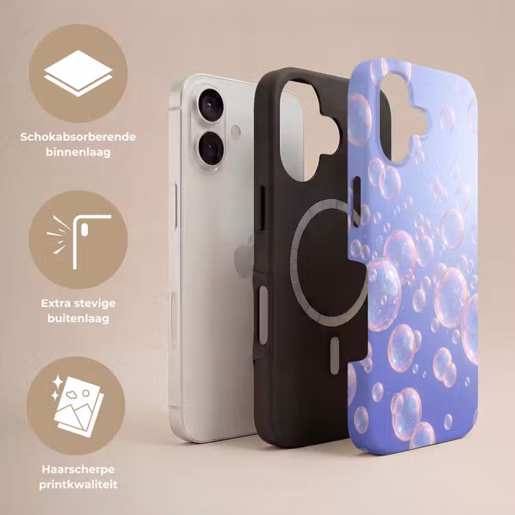 Pastel - Bubbels - Dromerig Toughcase MagSafe Apple iPhone 17 klein -USP_Lagen_NL