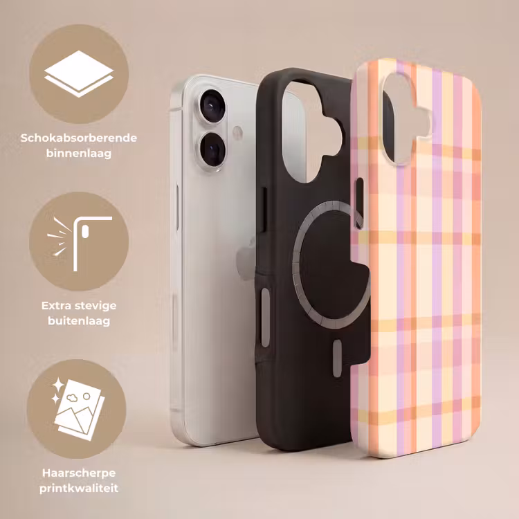 Pastel - uitpatroon - Geometrisch Toughcase MagSafe Apple iPhone 17 klein 1017 -USP_Lagen_NL