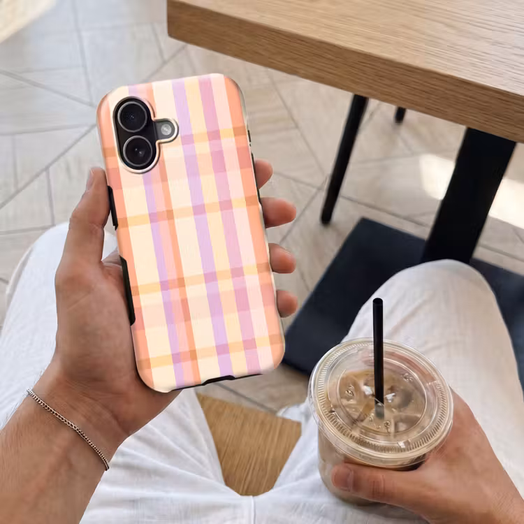 Pastel - uitpatroon - Geometrisch Toughcase MagSafe Apple iPhone 17 klein 1017 -Sfeer1M