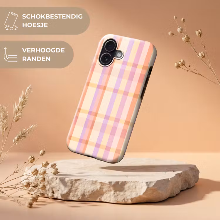 Pastel - uitpatroon - Geometrisch Toughcase MagSafe Apple iPhone 17 klein 1017 -USP_RandenV_NL