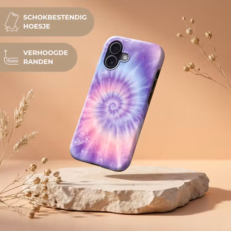 Pasteltinten - Paars - Spiraal - Marmer Toughcase MagSafe Apple iPhone 17 klein -USP_RandenV_NL