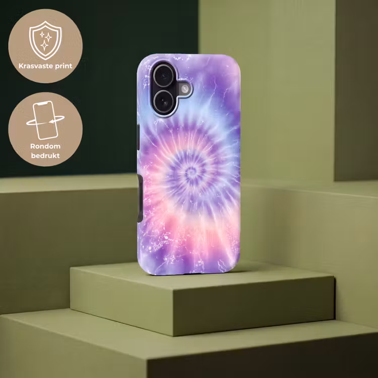 Pasteltinten - Paars - Spiraal - Marmer Toughcase MagSafe Apple iPhone 17 klein -USP_PrintM_NL
