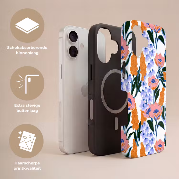 Patroon - Aquarel - Kleurrijk Toughcase MagSafe Apple iPhone 17 klein 1017 -USP_Lagen_NL