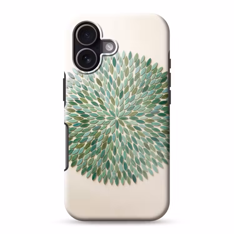 Patroon - Blad - Groen - Abstract Toughcase MagSafe Apple iPhone 17 klein -3d