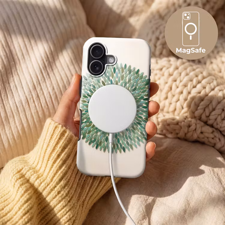 Patroon - Blad - Groen - Abstract Toughcase MagSafe Apple iPhone 17 klein -USP_MagsafeV