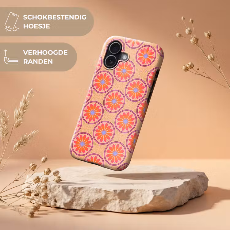 Patroon - Bloemen - Decoratief - Kleurrijk - Modern Toughcase MagSafe Apple iPhone 17 klein -USP_RandenV_NL