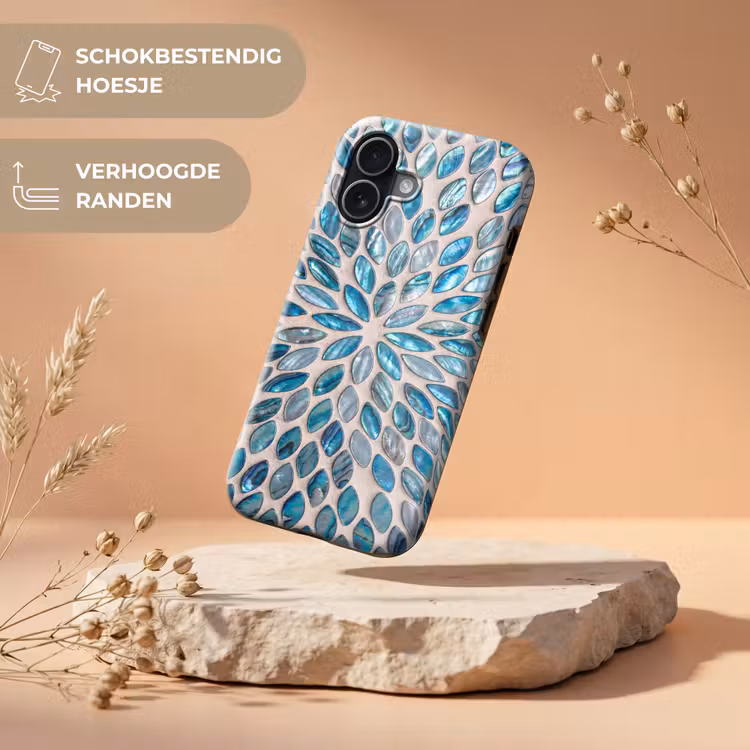 Patroon - Glans - Abstract - Blauw - Decoratie Toughcase MagSafe Apple iPhone 17 klein -USP_RandenV_NL