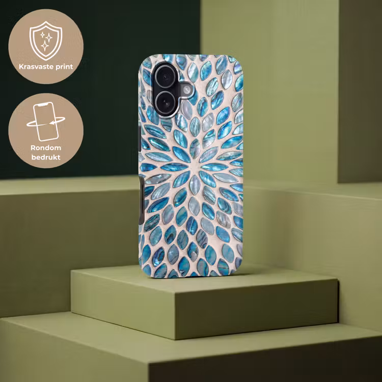 Patroon - Glans - Abstract - Blauw - Decoratie Toughcase MagSafe Apple iPhone 17 klein -USP_PrintM_NL