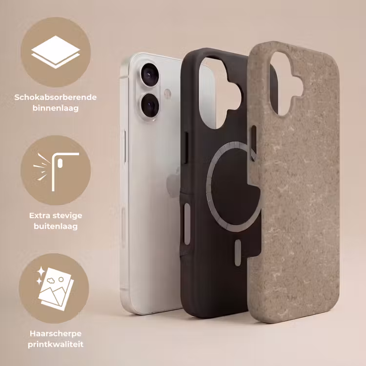 Patroon - Kalksteen - Beige Toughcase MagSafe Apple iPhone 17 klein 1017 -USP_Lagen_NL